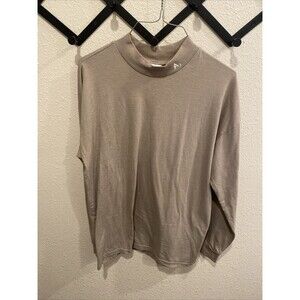 Akashi Kama Mock Neck Shirt Tan Size Medium Men’s Oversized
